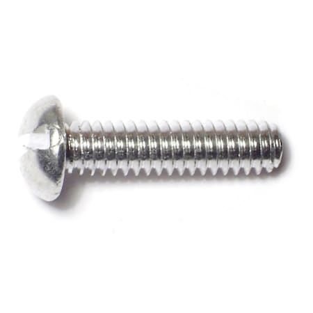 Midwest Fastener 1/4"-20 x 1 in Slotted Round Machine Screw, Plain Aluminum, 18 PK 61608